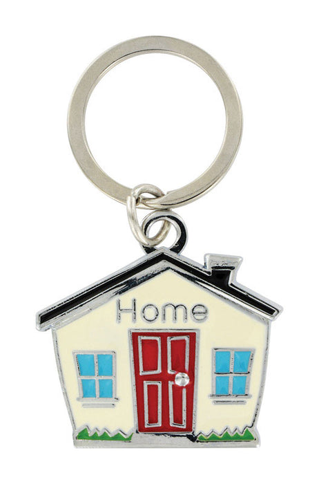 HILLMAN Metal Black/Silver House Keychain