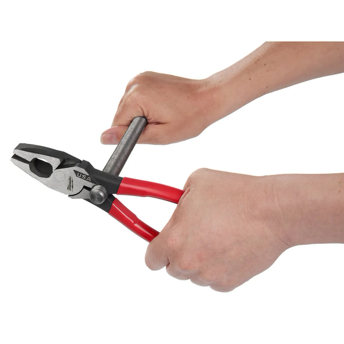 Milwaukee 9" Lineman's Dipped Grip Pliers w/ Thread Cleaner (USA) MT500T