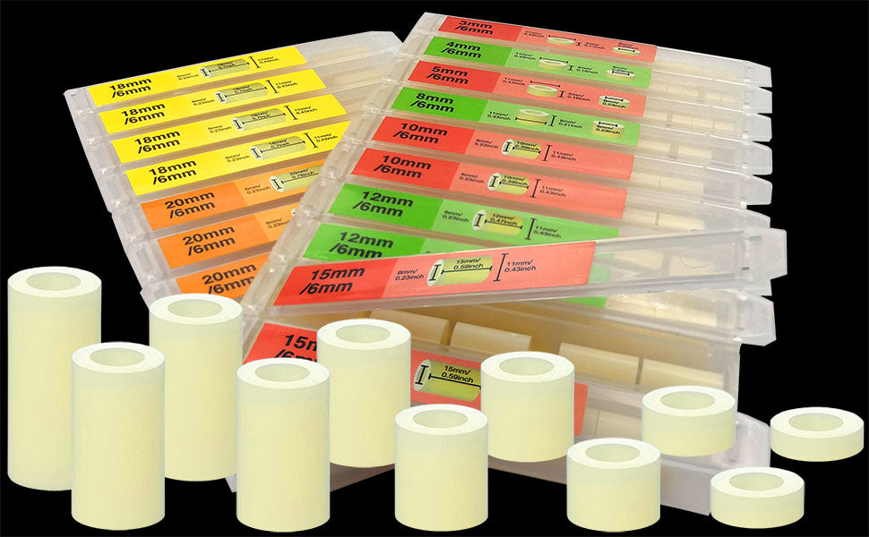 151 pcs Nylon Spacers Round Plastic Wall Plate  Standoff Assortment Kit