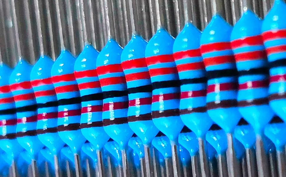 1095pcs 61 Types  1% 0.25w Resistor Book kit, 1Ω-10MΩ RoHS Compliant for Arduino Assorted resistors Set