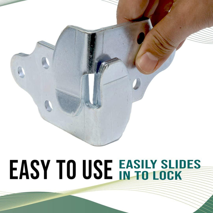 Boxer 8 Piece Set of Heavy Duty Stake Rack Connectors with Bolts for Utility Trailers β Rust and Weather Resistant, Pre-Drilled Mounting Holes β Trailer Wood Panel Corner Latch Rack β Zinc Plated Stee