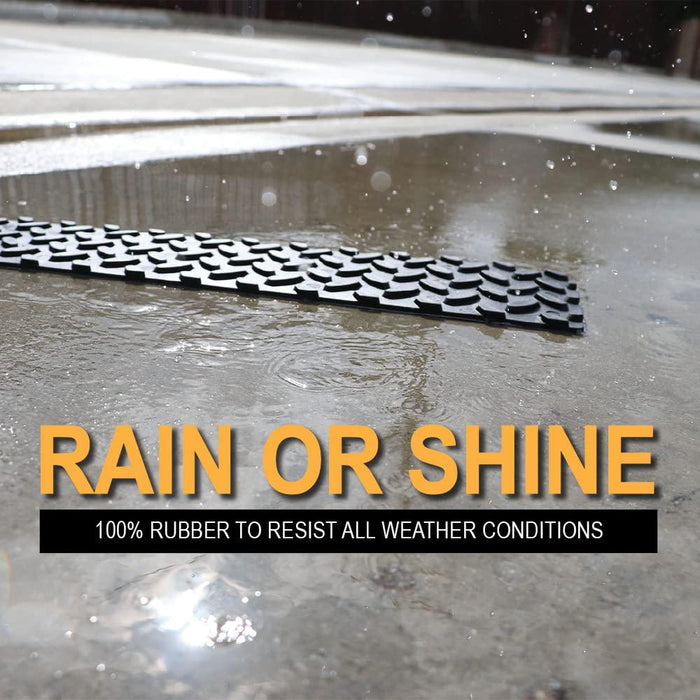 Boxer Rubber Stair Treads 12 Pack 4" x 17β - Textured Non-Slip Mats for Staircase - Heavy Duty EPDM Rubber Anti Skid Strips for Outside - Adhesive Bottom