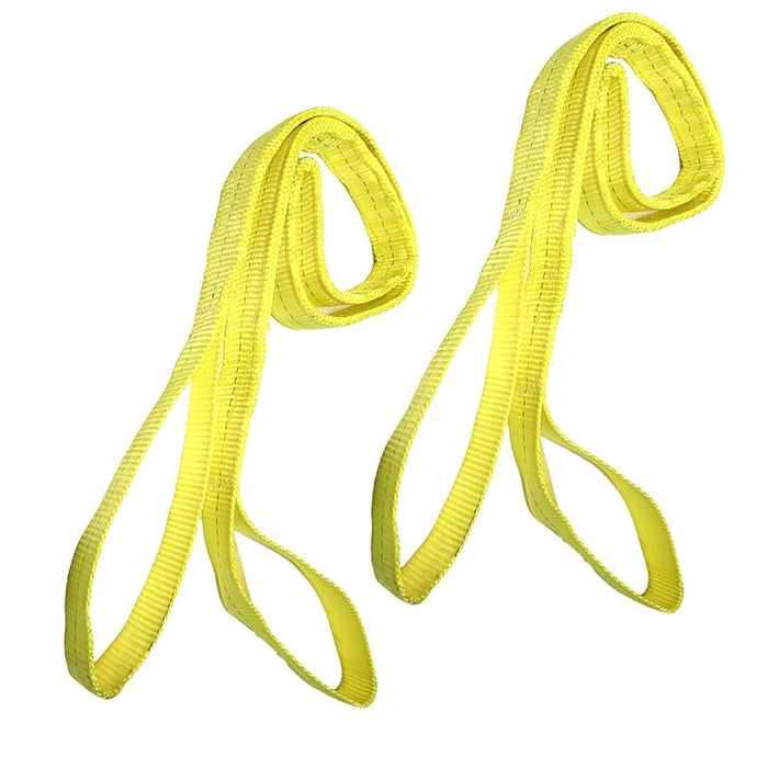 Boxer 2 Pack - 2β x 6FT Lifting Sling Recovery Strap 19,600-lbs Heavy Duty Multipurpose Thick Strap, Double Ply Polyester Commercial Use