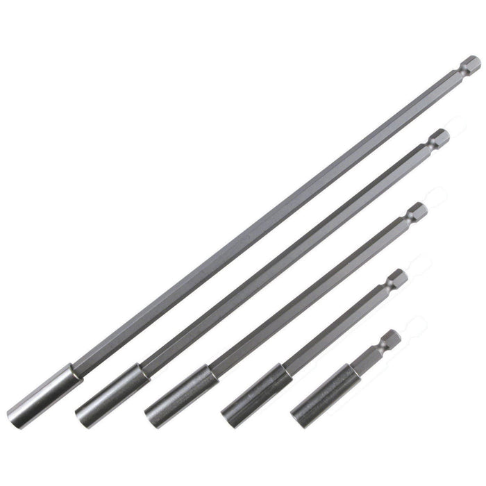 Wiha 71499 Bit Holders with Spring Steel Retaining Rings, 5 Piece