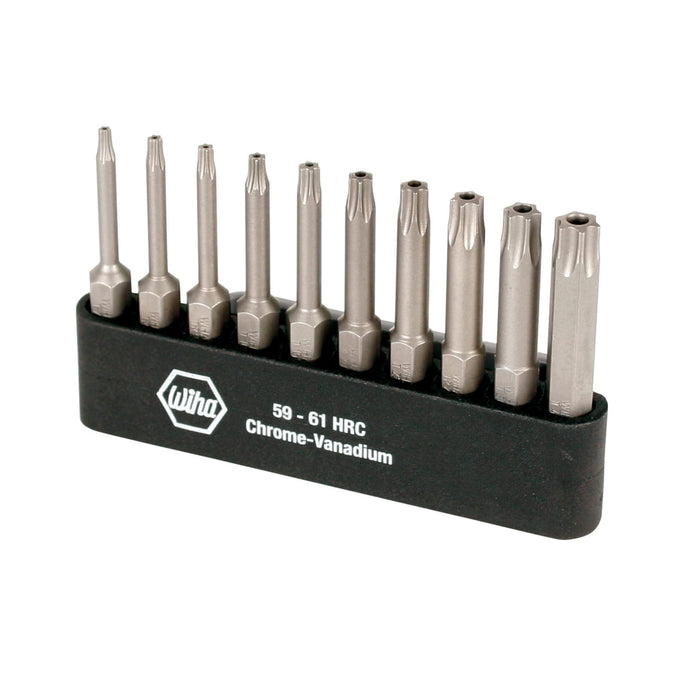 WIHA 74985 Torx Power Bit Set, Includes T6-T30 with Holder, 10-Piece