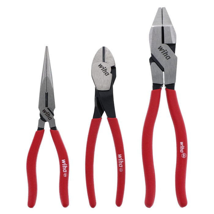 Wiha 3 Piece Classic Grip Pliers And Cutters Set