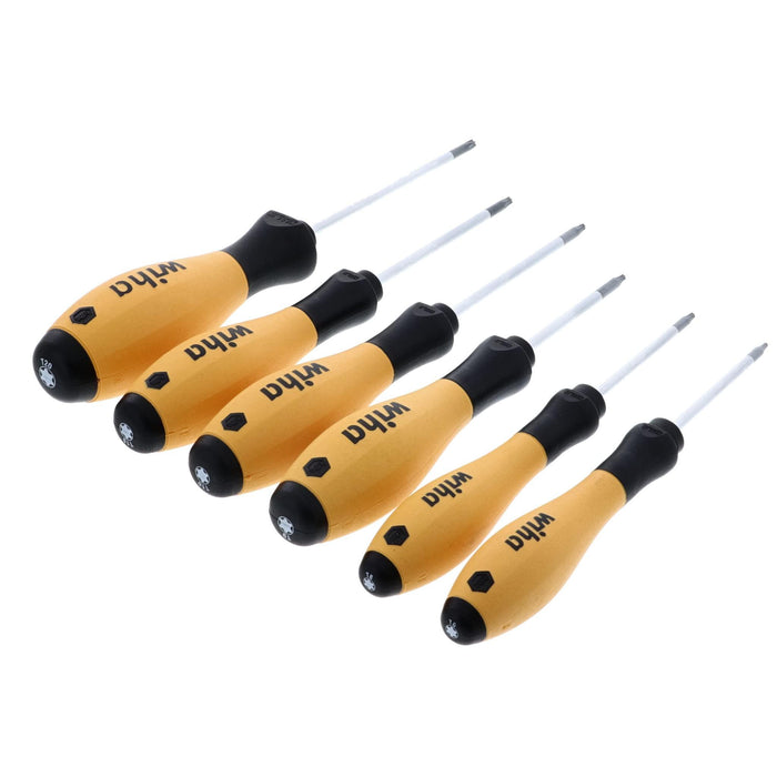 Wiha 36289 Torx Screwdriver Set, ESD Safe with SoftFinish Handle, 6 Piece