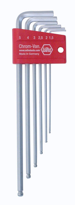 Wiha 6-Piece Metric Ball End Long Hex L-Key Set