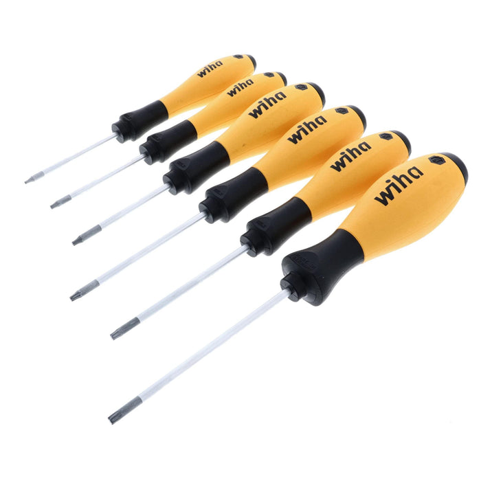 Wiha 36289 Torx Screwdriver Set, ESD Safe with SoftFinish Handle, 6 Piece