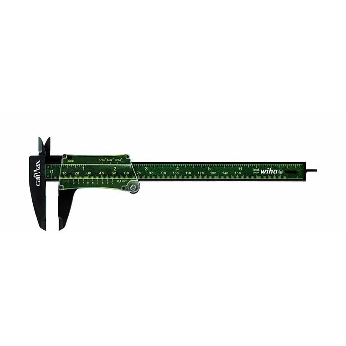 Wiha 41103 Vernier Caliper CaliMax, Metric and Inch, 6 Inches