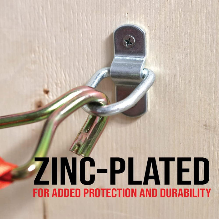 Boxer 6-Pack 900lb 1" D-Ring Anchor Points 1/4 Inch Stainless Steel Lashing Ring for Trucks, Trailer, RV, Camper, Boats, Motorcycle, Vans, ATV Vehicles