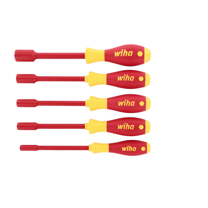 Wiha 32292 Insulated Nut Driver Set, Inch, 1000 Volt, 5 Piece