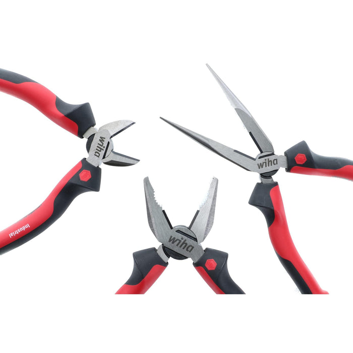 Wiha 30964 3 Piece Industrial SoftGrip Pliers Set
