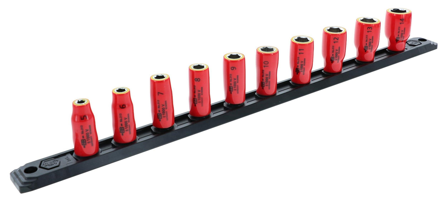 10 PC INSUL SOCKETS 1/4 DRIVE