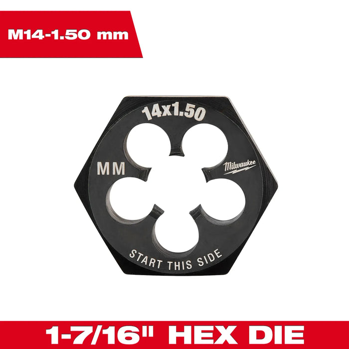 Milwaukee M14-1.50 mm 1-7/16" Hex Threading Die 49-57-5366
