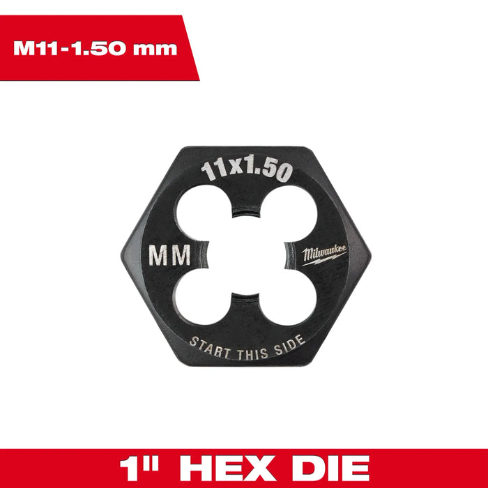 Milwaukee M11-1.50 mm 1-Inch Hex Threading Die 49-57-5356
