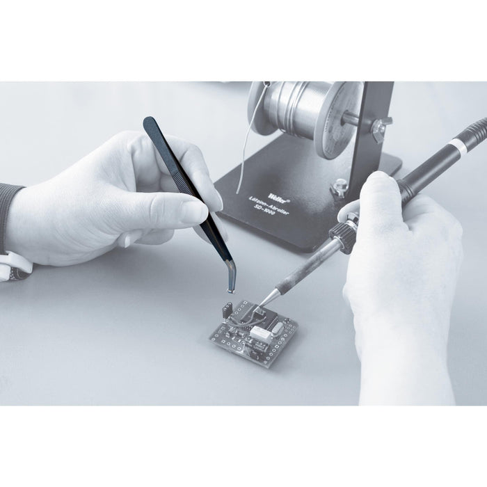 Wiha 44531 Stainless Steel Fine Point Professional ESD Precision Tech Tweezer, 120mm Overall Length