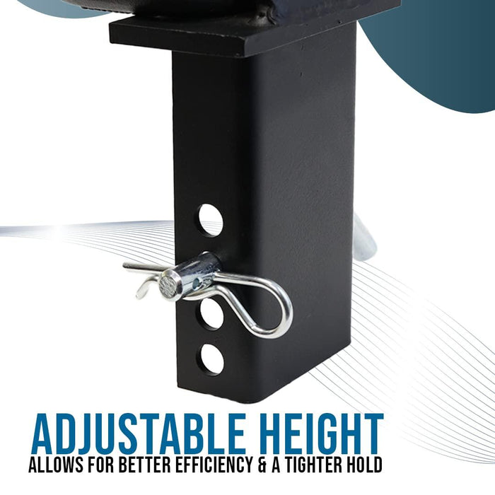 Boxer Heavy Duty Adjustable Stake Pocket D Ring Tie Down - 18,000LBS Breaking Strength - 4 Pack– for Flatbed Trucks and Utility Trailers for Standard 2x4” Stake Pocket