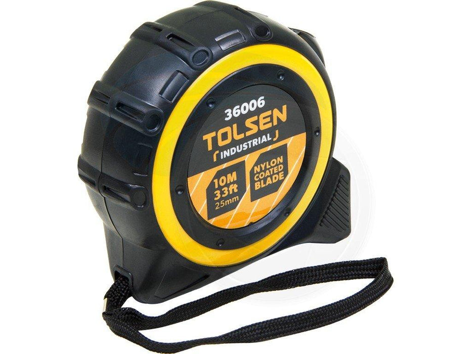 Tolsen 10M 33FT Nylon Coated Heavy Duty Measuring Tape Metric Imperial