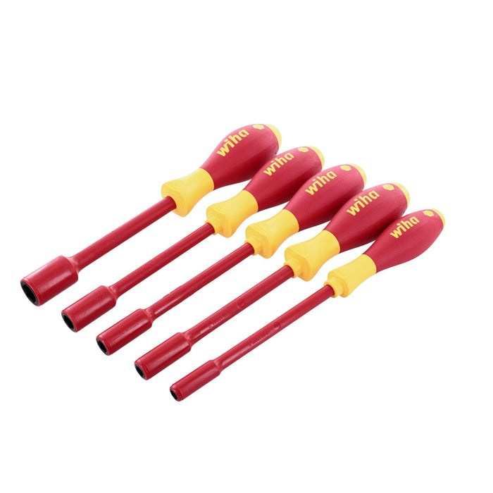 Wiha 32292 Insulated Nut Driver Set, Inch, 1000 Volt, 5 Piece