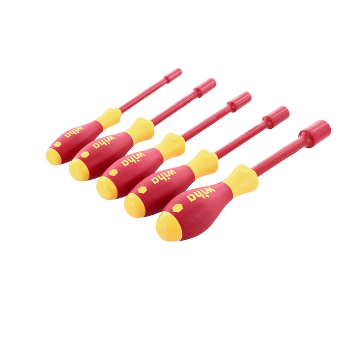 Wiha 32292 Insulated Nut Driver Set, Inch, 1000 Volt, 5 Piece