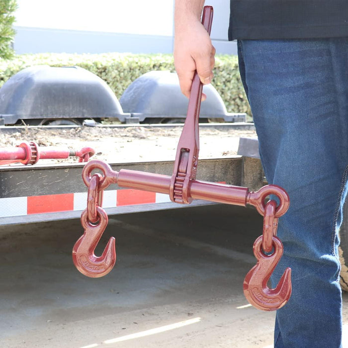 Boxer 2 Pack Heavy Duty Ratchet Chain Load Binder with Forged Grab Hooks, 1/2β β 5/8β β Chain Binder Tie Down β 13,000lbs WLL