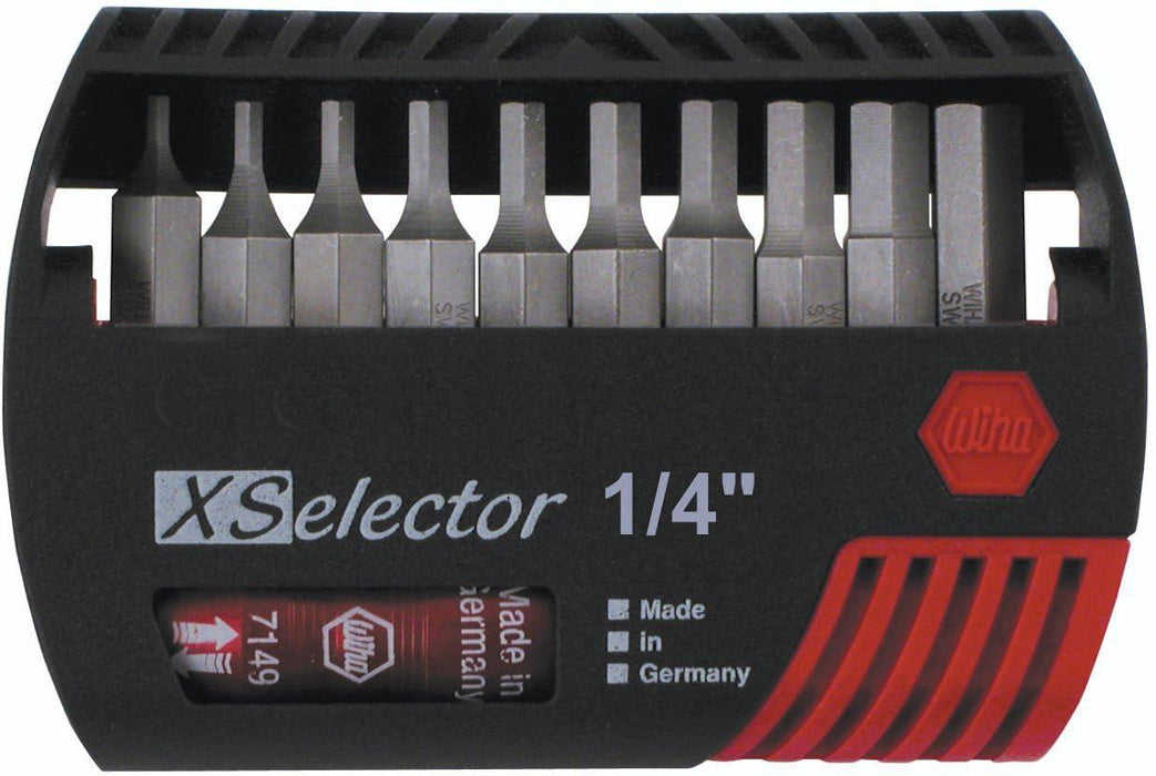 Wiha 79446 X-Selector Bit Set with Hex Inch Bits and Quick Release Holder