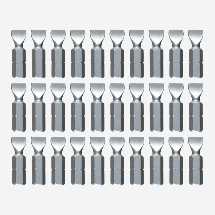 Wiha Slotted Contractor Insert Bit 6.0mm 30Pc