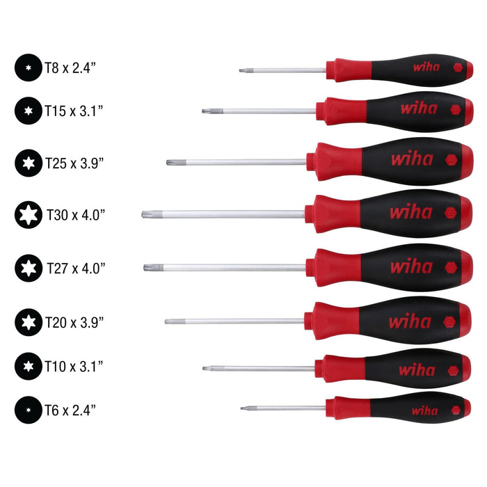 Wiha 36294 Screwdriver Set, Torx, 8 Piece