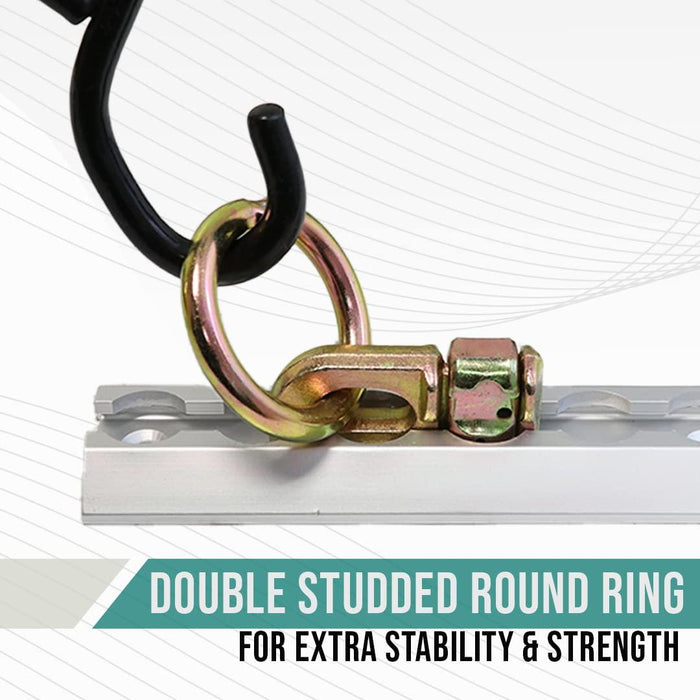 Boxer - 10 Pack - L Track Fitting Double Stud O Ring β L Track Accessory 5,000lbs