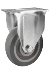 Tolsen 4″ Heavy Duty Fixed Caster Diameter: 4″, Material: PP+TPR, Load capacity: 220lbs, Rolls Quietly and Smoothly, Suitable for Indoor Working, Ideal Use for Small Machinery, Furniture and Shelves