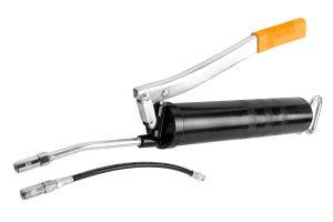 Tolsen Grease Gun 14oz (Industrial) 14oz Steel Grease Gun with Plastic Handle, 400cc Capacity, 400mm Length, 1pc 300mm Flexible Hose, 1pc 150mm Steel Hose