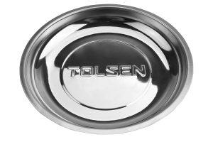 Tolsen Magnetic Parts Tray 6″ Size: 150mm / 6″, Stainless Steel, Rubber Covered Magnetic Base