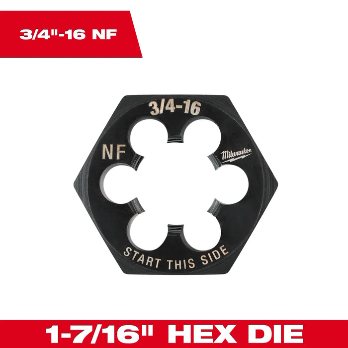 Milwaukee 3/4"-16 NF 1-7/16" Hex Threading Die 49-57-5378