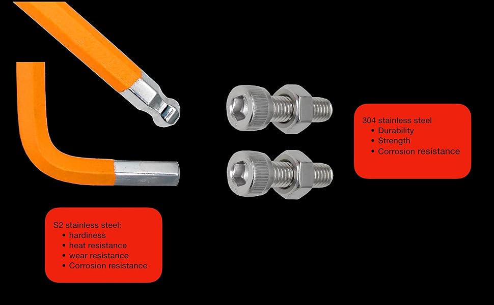 880 PCS Hex Socket Head Cap Metric Bolt Assortment Screw kit 16 Sizes 304 Stainless Steel