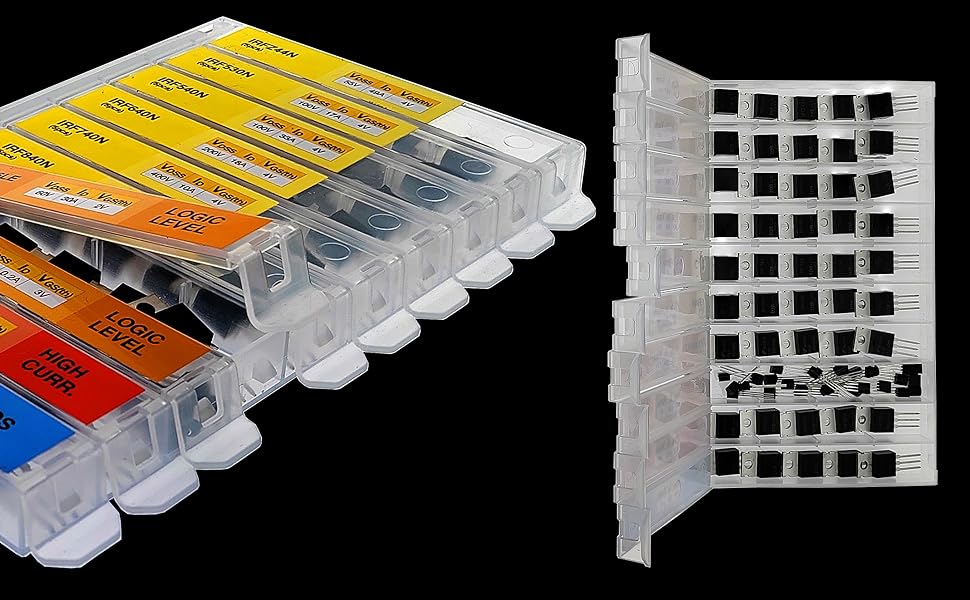 70 Pcs 10 Types  Logic Level PMOS NMOS Transistor Assortment Kit