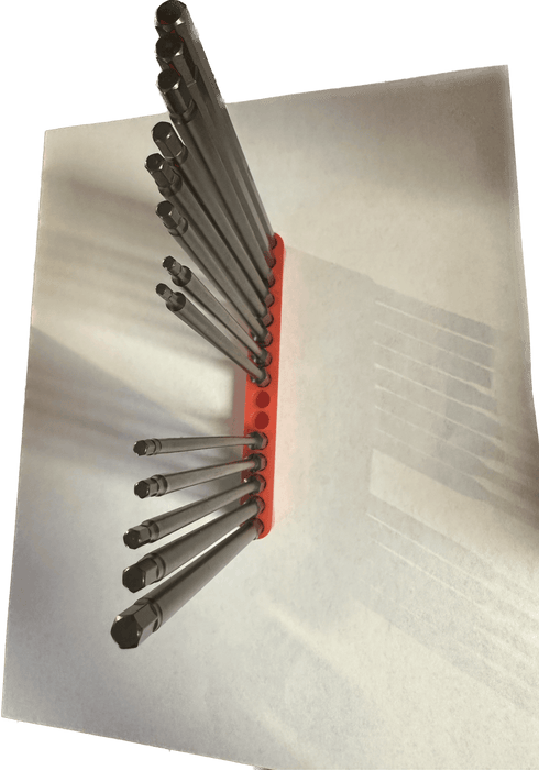 Full 13 pc set of 6 Inch Hex Power Bits w. Holder 8pc SAE & 5pc Metric Vega