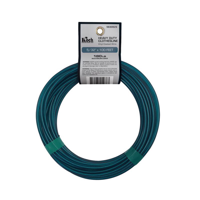 Koch Industries 5/32 in. D X 100 ft. L Green Cabled Wire Vinyl Clothesline Wire