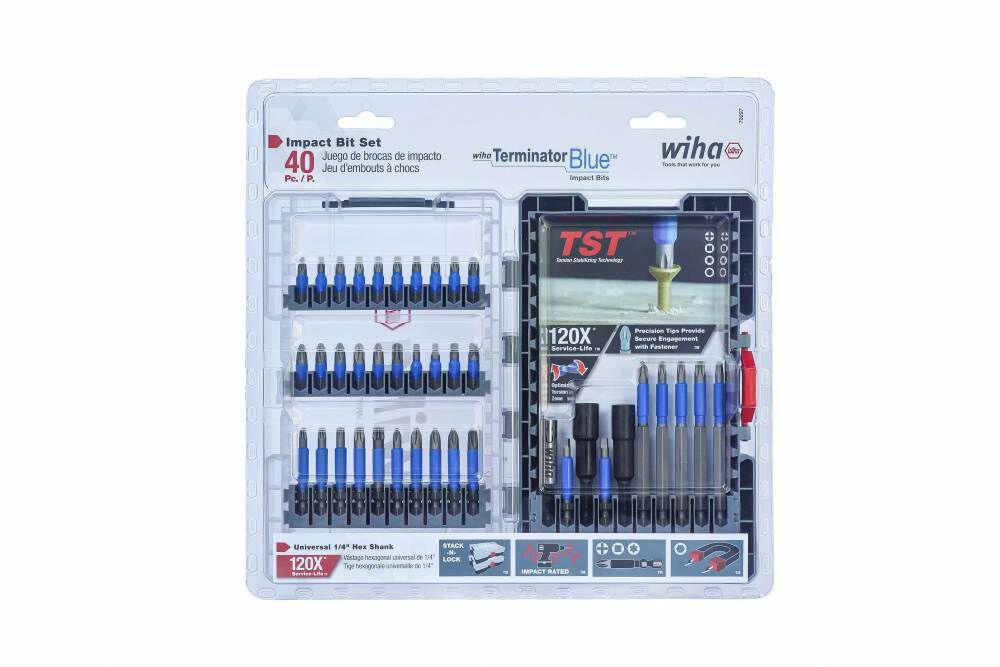 Wiha 40 PC Terminator Blue Impact BIT Set