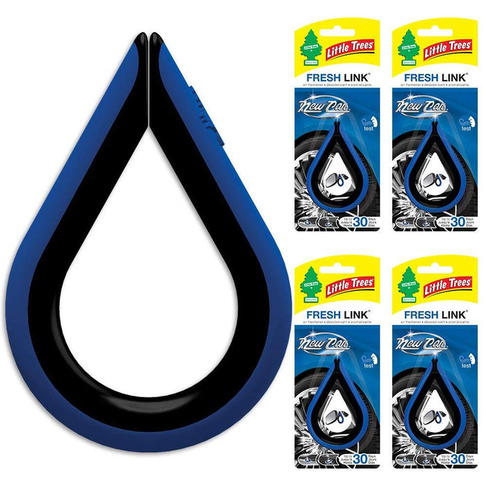 Little Trees - CTK-52033-24-CHPA �Car Air Freshener | Fresh Link Provides a Long-Lasting Scent for Auto or Home | Clips Anywhere CTK-52033-24-AMA | New Car Scent, 4-Pack