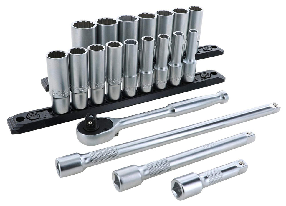 3/8" Drive Deep Metric Socket Set, 20 Piece
