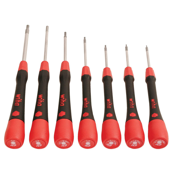 Wiha 26393 Screwdriver Set with Soft PicoFinish Handle, Hex Metric , 7 Piece