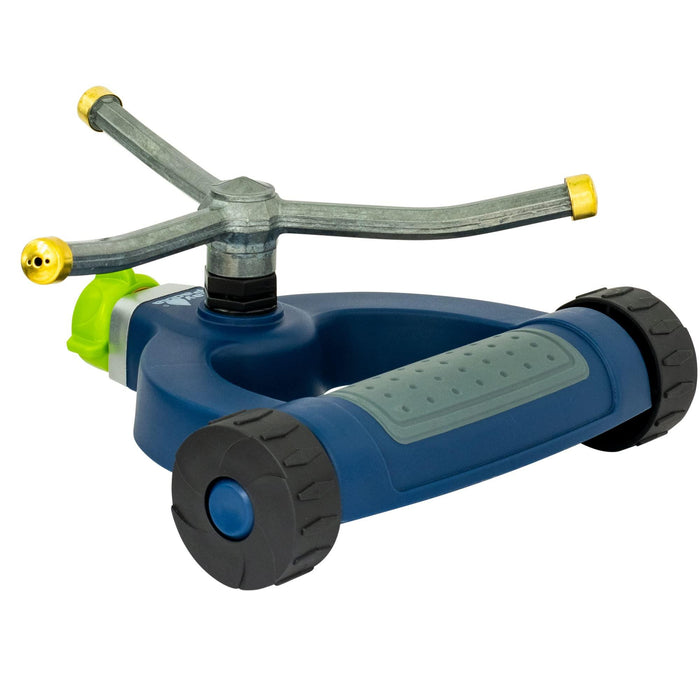Ray Padula 3-Arm Metal Revolving Whirling Sprinkler on Weighted Wheel Base