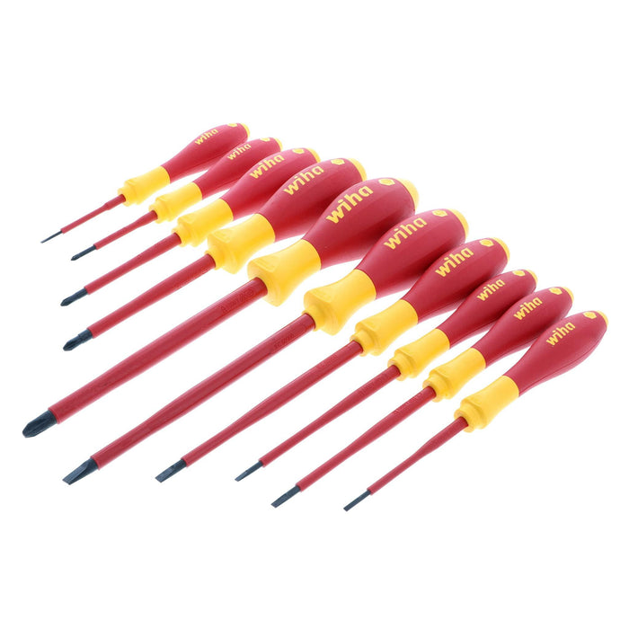 Wiha 32093 Slotted and Phillips Insulated Screwdriver Set, 1000 Volt, 10 Piece