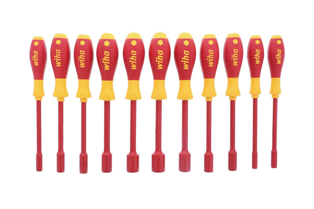 Wiha 32296 11-Piece 1000-Volt Insulated Nut Inch Driver Set