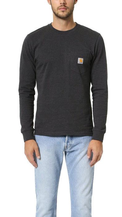 CarharttmensLoose Fit Heavyweight Long-Sleeve Pocket T-ShirtBlackSmall