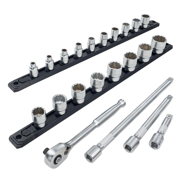 3/8" Drive Metric Socket Set, 22 Piece