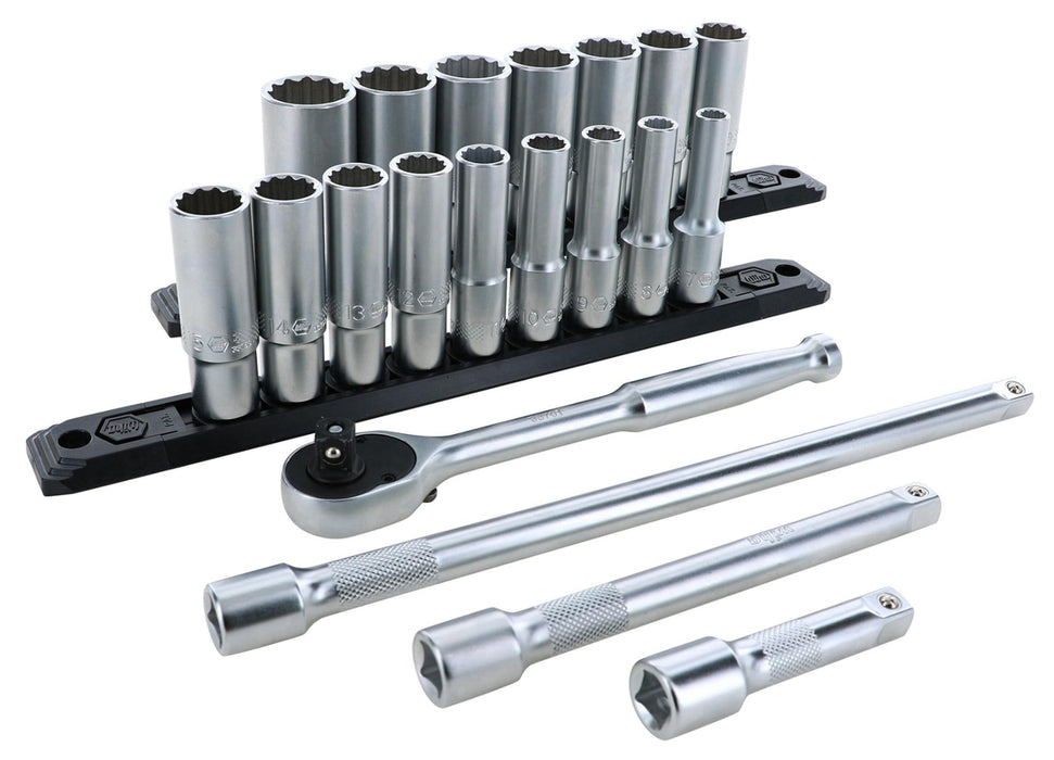 3/8" Drive Deep Metric Socket Set, 20 Piece