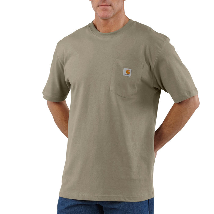 CarharttMenLoose Fit Heavyweight Short-Sleeve Pocket T-ShirtDesertSmall