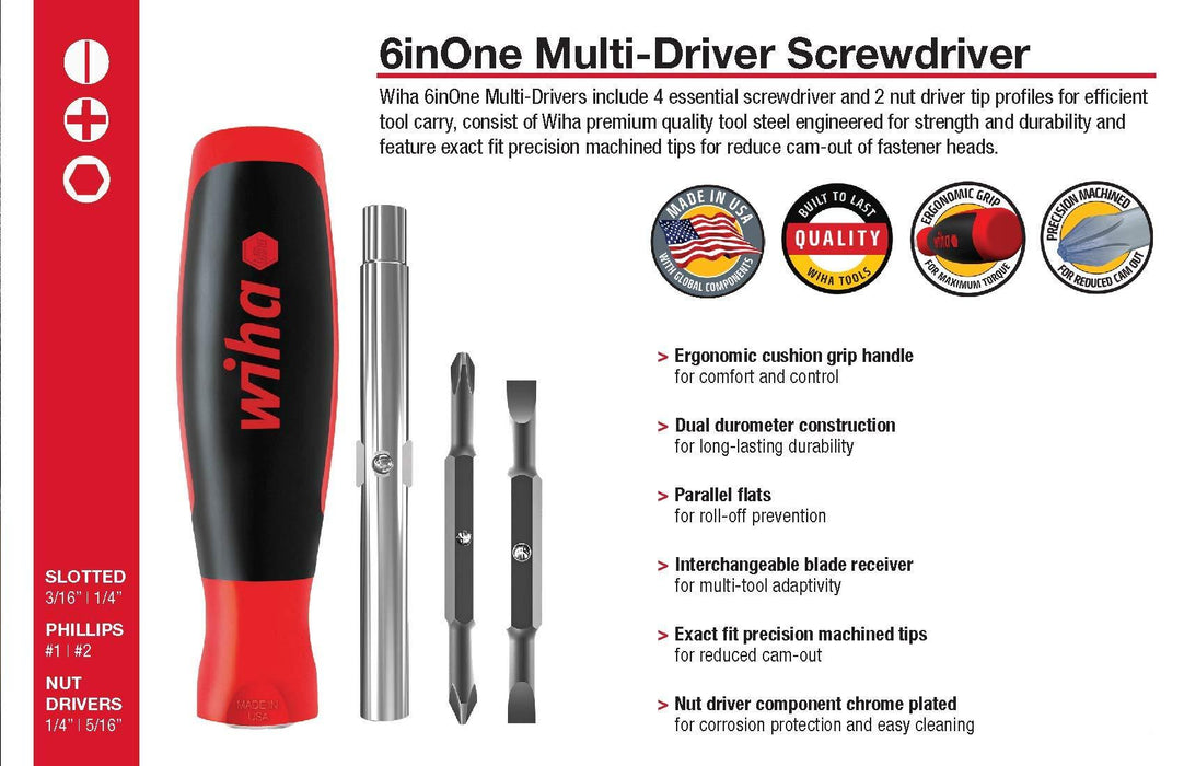 Wiha SoftFinish 6inOne Multi-Driver